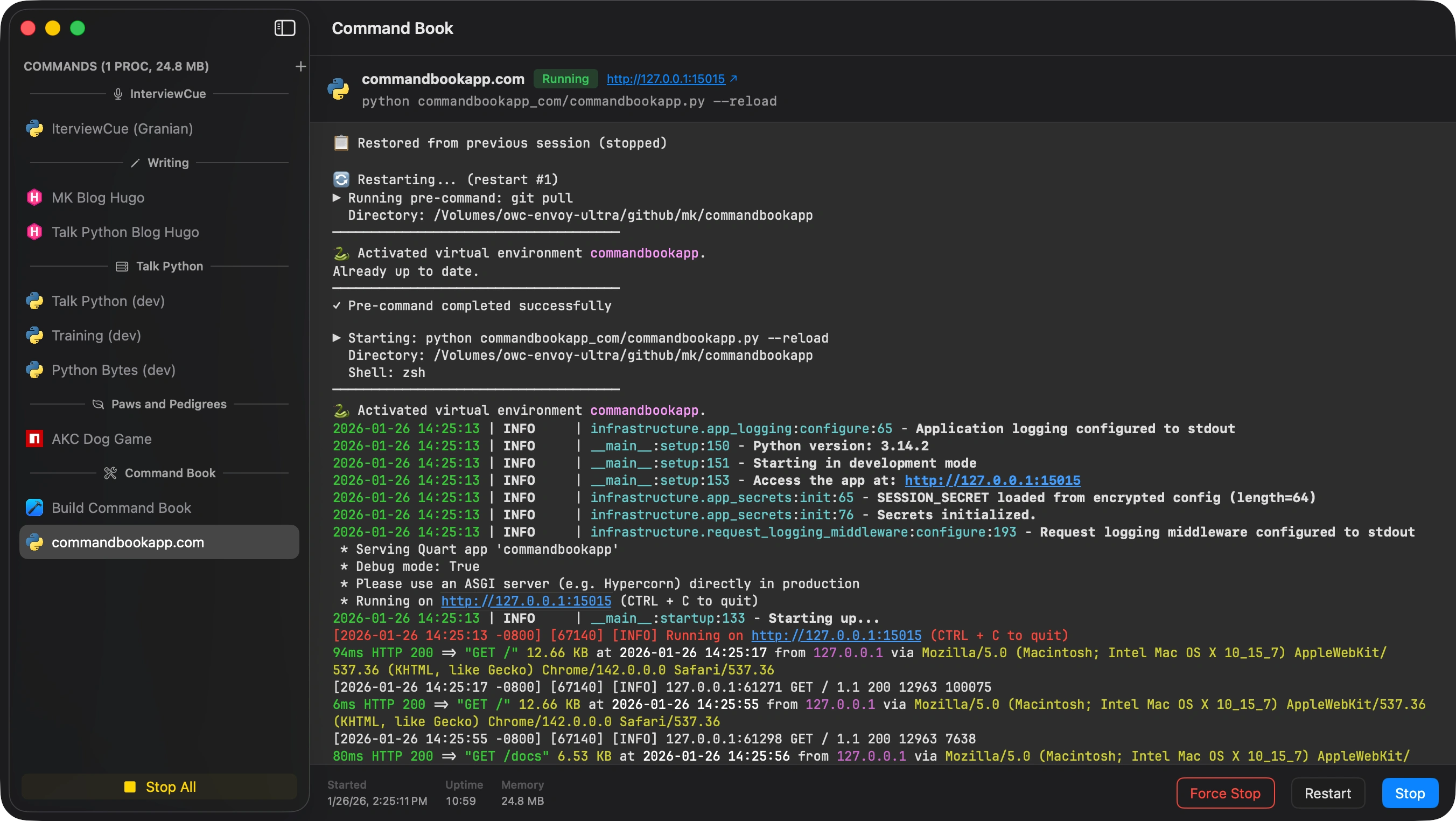Command Book for macOS